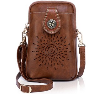 Mini Cell Phone Purse, PU Leather Small Crossbody Bags for Women, Lightweight Cute Purses - 1 of 4