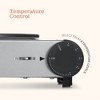 Peach Street Electric Stovetop Hot Plate Burner 1800W Glass Cast Iron Portable Stove Burners Cool Touch Handle Cooktop Temperature Controls Electric - 4 of 4