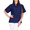 LA LEELA Womens Summer's Casual Blouse Shirt Blouses Short Sleeve Button Up Dress Tops Tee Shirts Coverup Hawaiian Dresses for Women - 4 of 4
