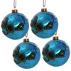Syemin Decorative Objects Christmas Ball Ornaments Glass Decorative Hanging Ball Christmas Tree Ornaments Set of 4, Blue, 4.7"*4.7"*4.7" - 2 of 4