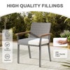 Aoodor Outdoor Chair Cushion, Fade-resistant Polyester, Removable Cover with Hidden Zipper,  Set of 2 - 4 of 4