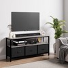 homfan TV Stand & Dresser with Storage - 3-drawer Entertainment Center for Living Room, Black - Fits 32 to 55-inch TVs & Media - 2 of 4