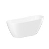 Cesicia 59 in-L  x 30 in-W  x 28 in-H Glossy White Freestanding Soaking Bathtub-Slipper - 2 of 4
