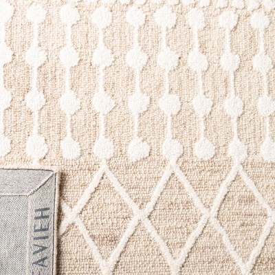 Ivory Handmade Tufted Wool 4' x 6' Area Rug