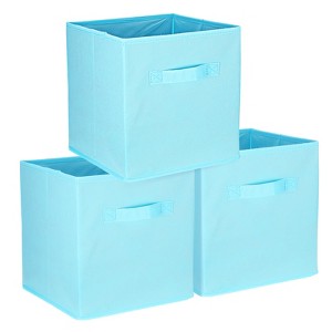 Unique Bargains Fabric Storage Bins 3 Pcs - 1 of 4