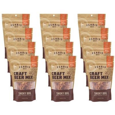 Ferris Nut Co. Craft Beer Smoky BBQ Mix - Case of 12/6 oz