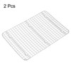 Unique Bargains 304 Stainless Steel Cooling Baking BBQ Grill Net 2 Pcs - 3 of 4