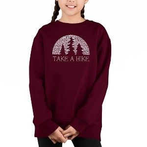 LA Pop Art Nature Lover - Girl's Word Art Crewneck Sweatshirt - 1 of 3