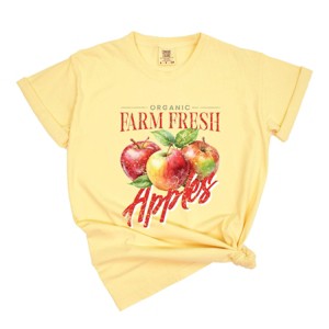 Simply Sage Market Farm Fresh Apples Watercolor Garment Dyed Tee - 1 of 4