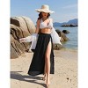 AI'MAGE Sarong Wraps for Women Long Chiffon Swimsuit Coverup Tie Sarong Sheer Floral Bathing Suit Cover Up Skirt - 3 of 3