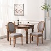 NicBex Set of 2 French-Style Upholstered Dining Chairs Armless Accent Side Chairs with Round Back - 4 of 4