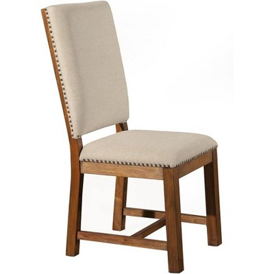 Alpine Furniture Aspen Dining Chair, 2, Natural Mahogany