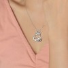 Sister Elephant Heart Pendant Necklace for Women Sterling Silver CZ Ginger Lyne Collection - 4 of 4