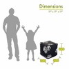 Majestic Home Goods,Cube Pouf Coral - 2 of 4
