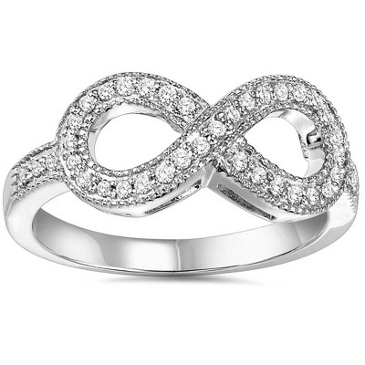 Pompeii3 1/3ct Diamond Infinity Ring 10K White Gold