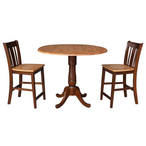 42 Kara Round Pedestal Counter Height, Round Extendable Dining Table Set Canada