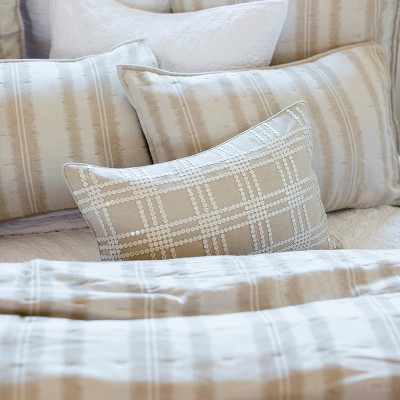 EY Essentials Sequin Grid Hand Embellished Pillow