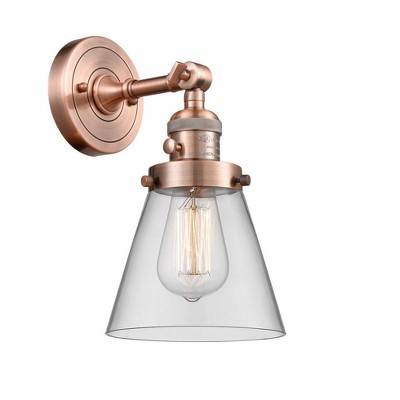 Cone - 1 Light Wall Sconce In Industrial Style-10 Inches Tall and 6.25 Inches Wide