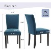 coucheta Dining Chairs Set of 6, Upholstered Parsons Diner Room Chair Sets Fabric Kitchen Chairs with Nailhead Trim, for Kitchen, Dining, Dark Blue - 2 of 4