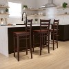 Flash Furniture Ladder Back Wooden Restaurant Barstool - 2 of 4