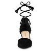Allegra K Women's Pointed Toe Block Heels Lace Up Pumps - 3 of 4