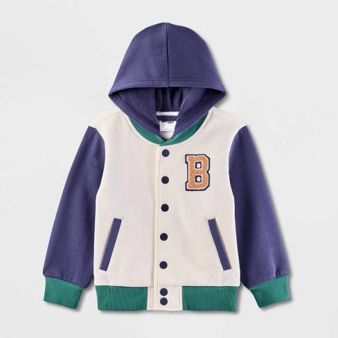 Toddler Bluey Hooded Varsity Jacket Navy Blue 18m Target