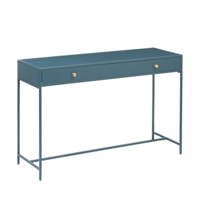 MH London Brockwell 31" Metal Entryway Console Table with Rectangular Top and 1 Drawer