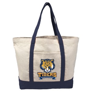 Queensborough Community College Canvas Tote Bag With External Pocket, Reusable Shoulder Bag for Shopping, School, Beach - 1 of 4