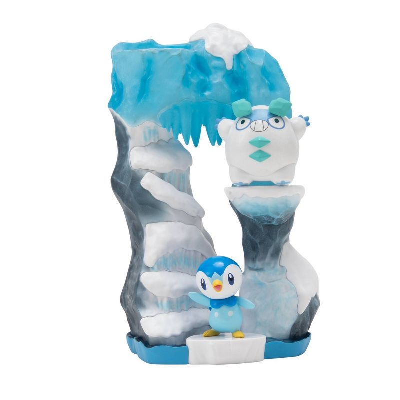 Pok&#233;mon Select Snowy Hill Glacier Environment Display with Galarian Darumaka and Piplup Mini Figures, 1 of 10