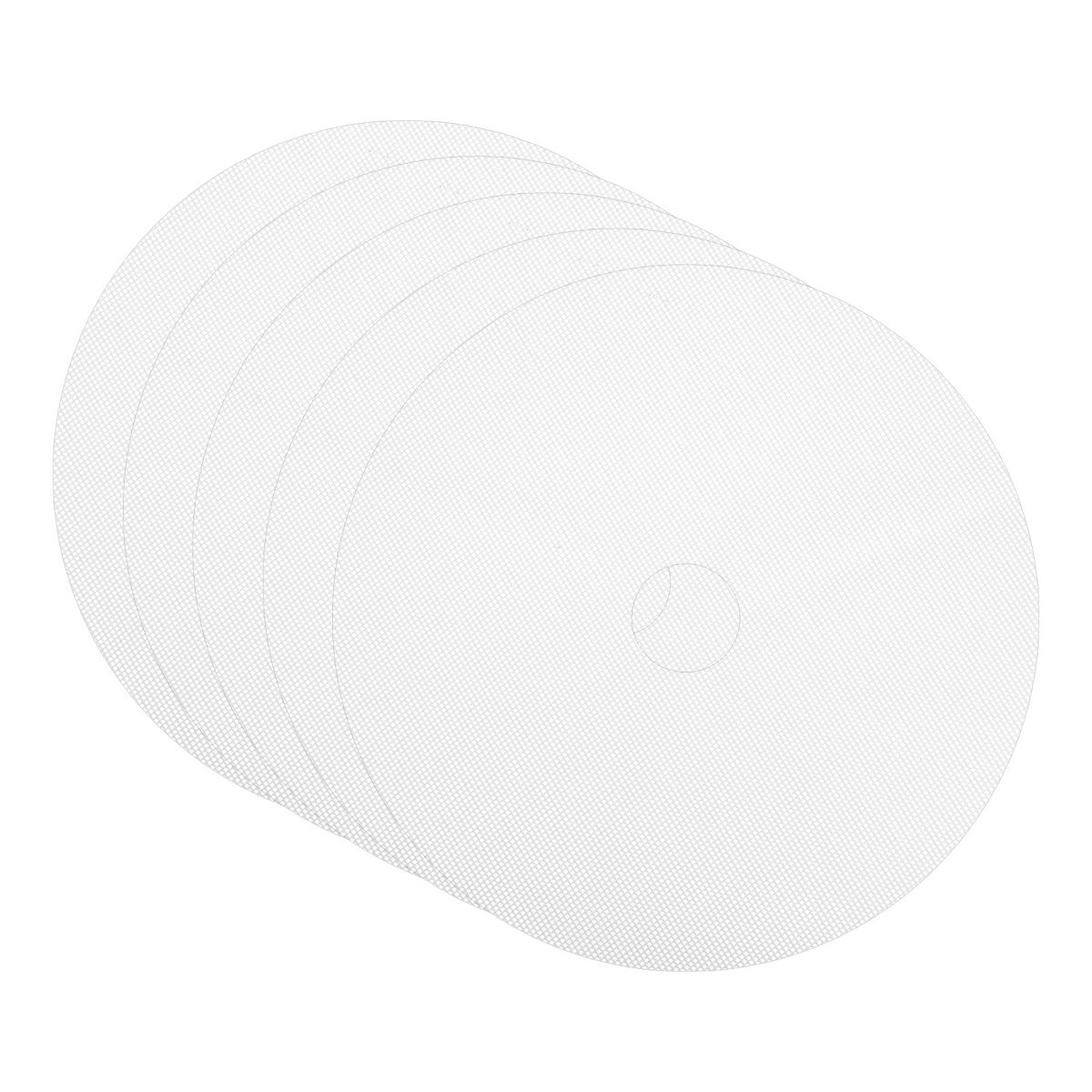 Unique Bargains Silicone Non-Stick Fruit Dryer Food Dehydrator Round Drying Sheets 13" White