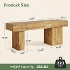 Tribesigns 47" Solid Wood Bench, Entryway Bench with Artistic Legs, Heavy Duty Dining Bench for Kitchen, Living Room, Hallway, End of Bed - 3 of 4