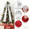 COZONY Satin Christmas Tree Topper Bow and Ribbon Bows Set - 3 of 4