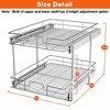 LOVMOR Individual Pull Out Cabinet Organizer (17" W x 21" D), 2 Tier Spice Rack Organizer for Cabinet, Slide Out Drawer Pantry Shelf Organization - 3 of 4