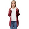 BLUEMING Girls' Oversized Chunky Knit Cardigan Jacket Front Button Thick Sweater with Snug Comfort - 2 of 4