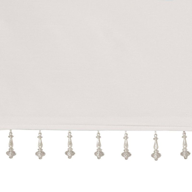 26"x50" Lillian Faux Silk Twisted Tab Valance with Beads, 6 of 8