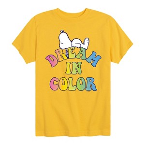 Boys' - Peanuts - Dream In Color Short Sleeve Graphic T-Shirt - 1 of 4