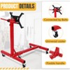 Engine stand, 750 lb swivel stand, 360 degree turn, 4 casters, 4 adjustable arms, lift table, suitable for vehicle maintenance, auto repair - 3 of 4