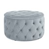 NicBex Ottoman Foot Rest with Buttons Stylish Footstools and Ottomans Round Upholstered Velvet Ottoman for Bedroom, Living Room - 3 of 4