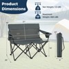 Costway 2-Person Outdoor Folding Loveseat with Cup Holders Armrests Carrying Bag - 3 of 4