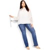 Women's Plus Size Mysterious Lace Top - ivory | CITY CHIC - 3 of 4