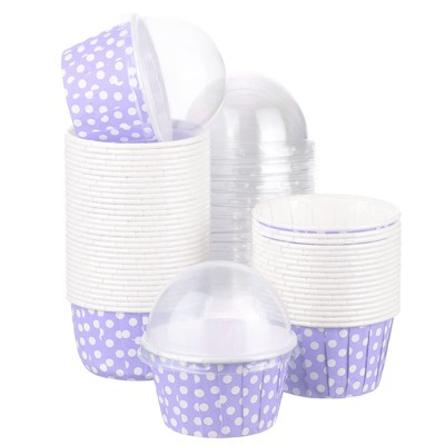 Unique Bargains Thick Foil Paper Oil-proof Soft Reliable Baking Cups 50 Pcs