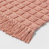 20x32 Knit Striped Chenille Bath Rug Fringe White - Threshold™ : Target