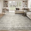 MontVoo Modern Abstract Washable Area Rug Sage Brown - 3 of 4