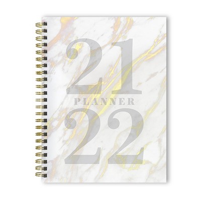 2021-22 Academic Planner 6" x 8" Marble Daily/Weekly/Monthly - The Time Factory