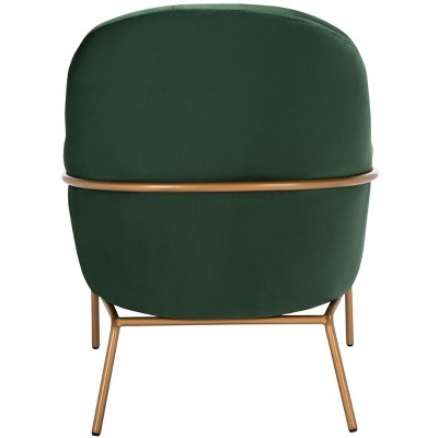 Gray Velvet and Metal Accent Chair, 36"