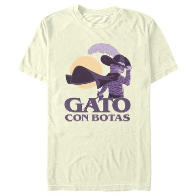 Men's Puss in Boots: The Last Wish Gato Con Botas  T-Shirt - Beige - Large