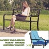 FDW Garden Bench for Patio Outdoor Bench Metal Bench Park Bench Cushion for Yard Porch Clearance Work Entryway - 2 of 4