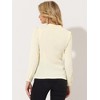 Allegra K Women's Elegant V Neck Work Office Button Up Shirt - 4 of 4