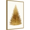 Amanti Art 23"x33" Tan Christmas Tree by Kubistika Framed Canvas Wall Art Print - 2 of 4