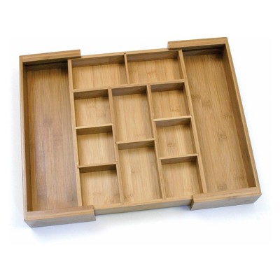 Natural Bamboo Expandable Organizer with Removable Dividers